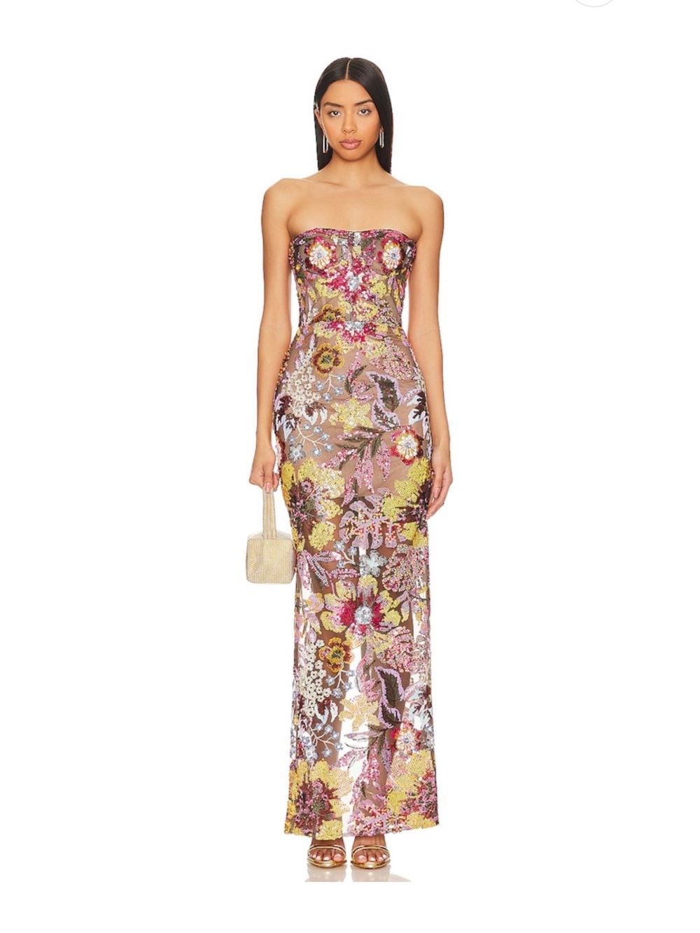 Dahlia Maxi Dress in Sequin Multi
Bronx and Banco